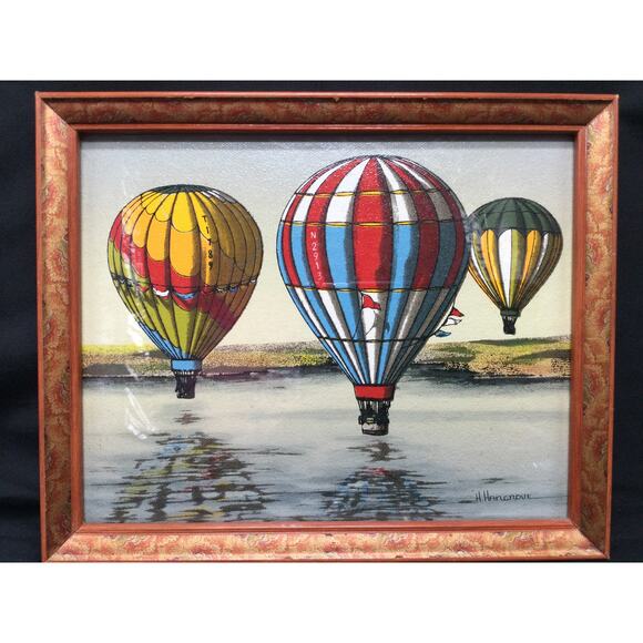 H Hargrove Hot Air Balloons serigraph painting on canvas
